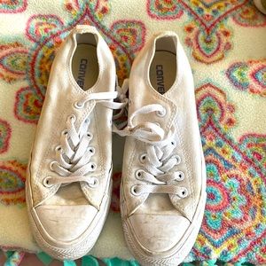 White Converse Womens 7